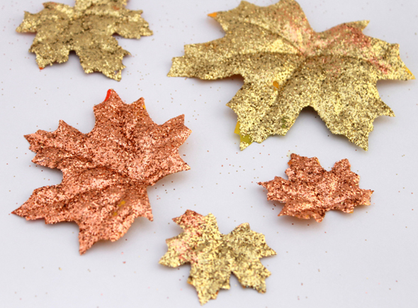 Glitter herfst bladeren | Herfst decoratie ideeën