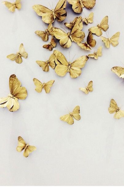 vlinders met glitters, muursticker