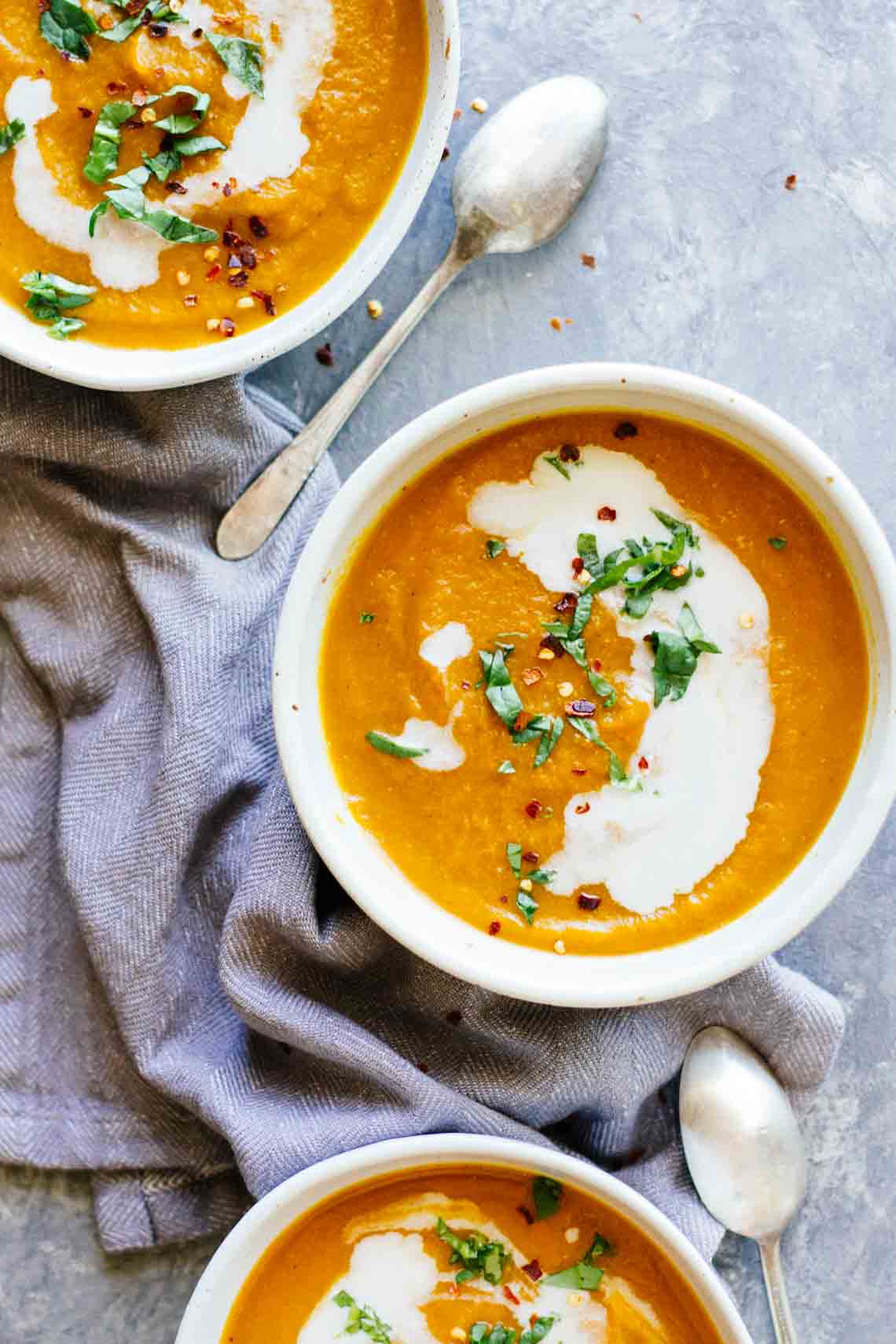 soep van pompoen en curry
